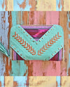 MAHIYA AVA WALLET TURQ/RAINBOW