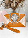 MAHIYA SEA SHELLS PURSE TAN