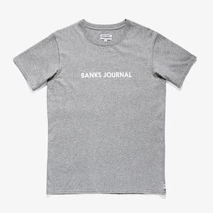 BANKS LABEL STANPLE CLASSIC TEES HEATHER GREY - awsm-surf