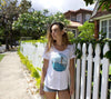 HBA LADAY SLIDE SCOOP TEE WHITE