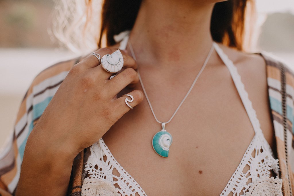 MERMAID COLLECTIVE WHITE NAUTILUS RING