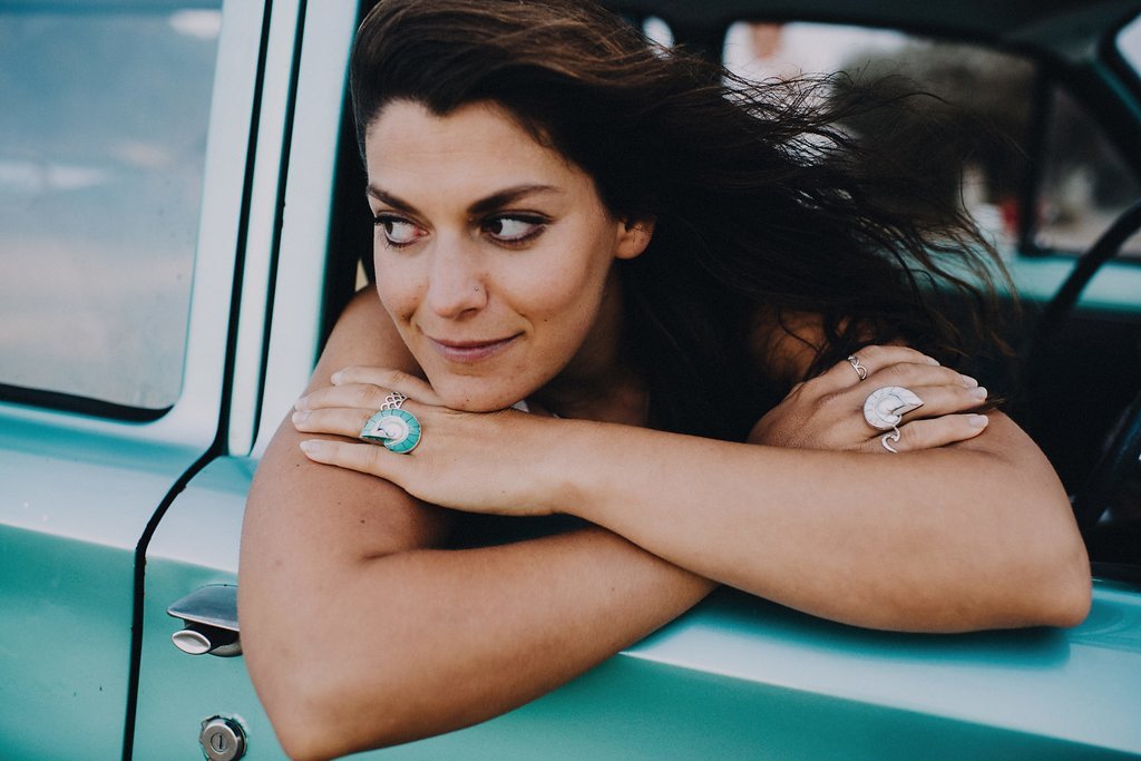 MERMAID COLLECTIVE TURQUOISE NAUTILUS RING