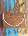 MAHIYA WILD FLOWER WALLET TAN